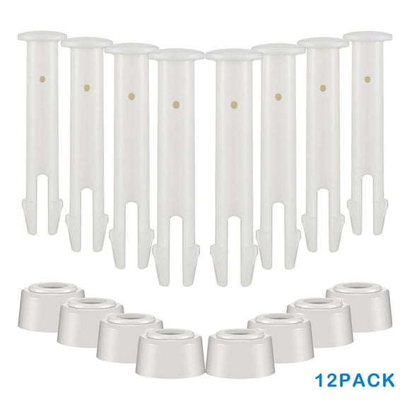 BSJJY 12 Pieces Plastic Pool Joint Pins with 12 Pieces Pool Seals for Pool Replacement Parts (2.36 Inch)