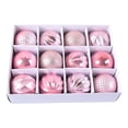 thumbnail image 1 of BSJJY 12Pc Christmas Balls,2.4In Christmas Tree Hanging Ball,Shatterproof Christmas Baubles(Boxed),Pink, 1 of 1