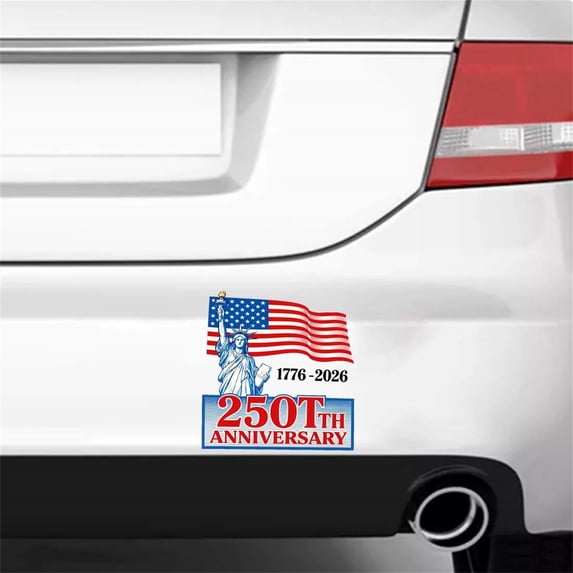 BSJJY 5PCS USA 250th Anniversary Car Decal, Patriotic Vinyl Bumper Sticker, Waterproof 250 Years Independence Decoration for Car Window (A)