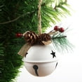 thumbnail image 1 of BSJJY 2.36 Inch Large Christmas Jingle Bells Craft Metal Bells Bulk DIY Bells for Christmas Festival Decoration Xmas Tree Decoration,White,3PCS, 1 of 5