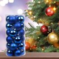 thumbnail image 1 of BSJJY 24Pc 3 Style Plating Christmas Balls,2.4In Christmas Tree Hanging Ball,Shatterproof Christmas Baubles(Boxed),Blue, 1 of 5