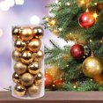 thumbnail image 1 of BSJJY 24Pc 3 Style Plating Christmas Balls,2.4In Christmas Tree Hanging Ball,Shatterproof Christmas Baubles(Boxed),Gold, 1 of 5