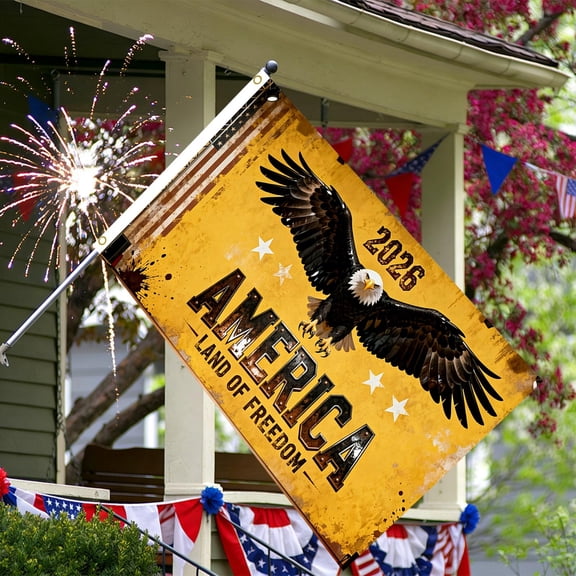 BSJJY 250 Years America Garden Flag, 35.43x59.05 inchs 250th Anniversary USA Yard Banner, American USA Garden Flag for Outside America Yard Lawn Heavy Duty, 1pc (G)