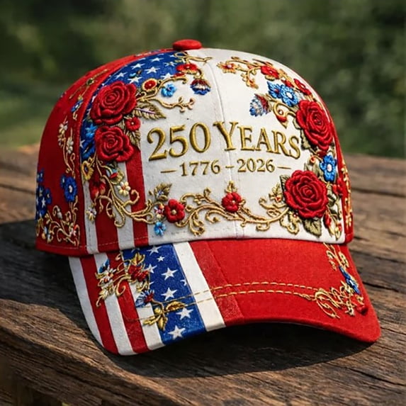 BSJJY 250th Anniversary USA Hat, USA 250th Anniversary Distressed Casual Cap, Retro American Tribute Hat Gift Honoring Patriots & Veterans (D)
