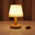 thumbnail image 1 of BSJJY 3-Color Bedside Table Lamp, Table Lamp,Premium Linen Fabric Lampshade ，Side Lamp for Bedroom, Dorm, Office, 1pc, 1 of 1