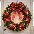 thumbnail image 1 of BSJJY 354" Bright Red Sparkly Christmas Ribbon, Glitter-Coated Plastic with Flexible Structure, Easy to Cut into Desired Length, Perfect for Gift Wrapping, Wreath Decor, or Festive DIY Projects, 1 of 6