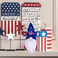 thumbnail image 1 of BSJJY 4th of July Patriotic Tiered Tray Decor - Red White Blue Decorations Memorial Day Wooden Signs Gnomes Plush and Bead Garland - Farmhouse Rustic Independence Day Ornaments, 1 of 2