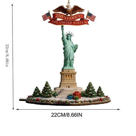 BSJJY 8.6in 2D Decorations For US 250th Anniversary, Printable Cutouts and Wall Art for July 4th Party, DIY Patriotic Supplies for 2026 Festival and Event, with Chain (C)