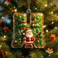 thumbnail image 1 of BSJJY Acrylic Letter H Christmas Ornament, Personalized Name Initial Tree Pendant, 3.15x2.36in, Festive Home Decor for Holiday Dinner, 1 of 6