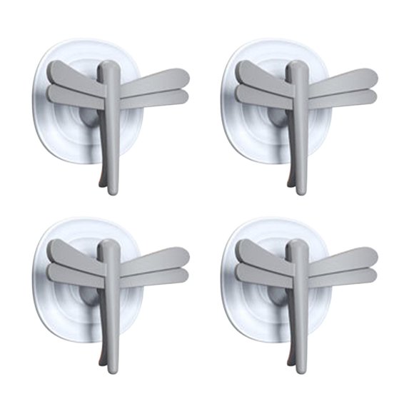 BSJJY Adhesive Dragonfly Towel Hooks, Detachable Robe Coat Hooks 3-in-1 No Punching Hook Split Type Utility Wall Hooks Animal Fridge Magnet Sealing Clip for Hanging Scarf Hat Key Bag Jacket, 4pc