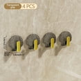 thumbnail image 1 of BSJJY Adhesive Wall Hooks Towel Hooks, Sticky Waterproof Plastic Hooks for Hanging Towel, Robe, Coat, Decorative Wall Hooks for Bathroom Kitchen Shower, Novelty Adhesive Hook, 4pc, 1 of 1