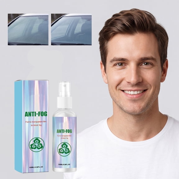 BSJJY Anti-Fog Spray 100ml, Car Window & Mirror Defogger, Prevents Fogging, Improves Driving Visibility