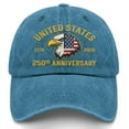 thumbnail image 1 of BSJJY Baseball Hat For US 250th Anniversary, Adjustable Low Profile Unconstructed Cap, Embroidered Patriotic Gift for Men, Women, and 2026 Festival Events (Blue), 1 of 3