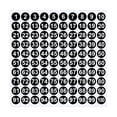 thumbnail image 1 of BSJJY Black Consecutive Number Stickers, 1 to 100, 1-inch, 1 Set, Vinyl Number Stickers Consecutive Number Stickers for Indoor Outdoor, Storage, Organizing, Classification, 1 of 6