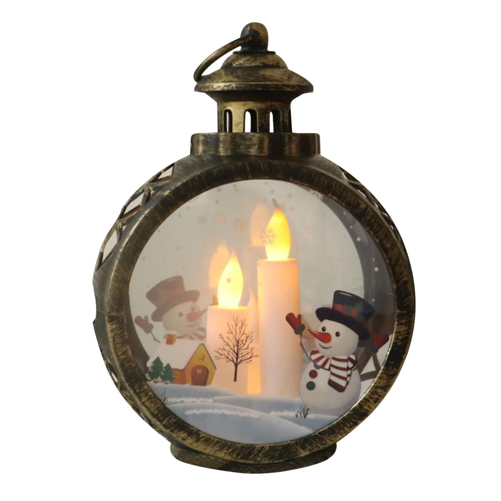 BSJJY Christmas Snow Globe Lantern, Lighted Swirling Glitter Water ...