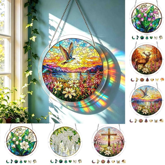 BSJJY Colorful Acrylic Puzzle A, Pendant for Home Decor, Thoughtful Gift for Any Occasion, Brightens Living Space, Perfect for Shelf