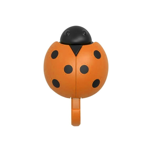 BSJJY Creative Spotted Ladybug Coat Hooks Decorative Wall Mounted Coat Hooks for Hanging Coats, Scarves, Hats, Towels, Keys, Wallets, Backpacks Cute Wall Hooks, 1pc