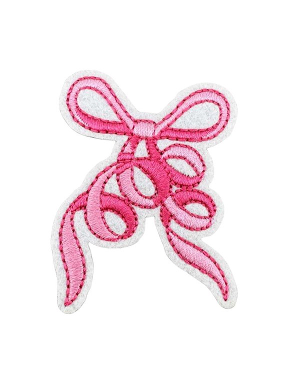 Embroidered Bow Cloth Sticker C, Cute Iron-On Patch for DIY Bags, Clothing Embellishment, Holiday Decor, Kids Clothing