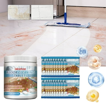 BSJJY Floor Polish, Floor Cleaning Tablets, Quick Shine Floor Cleaner, Mopping Floor Cleaning Sheets for Tiles, 100pc
