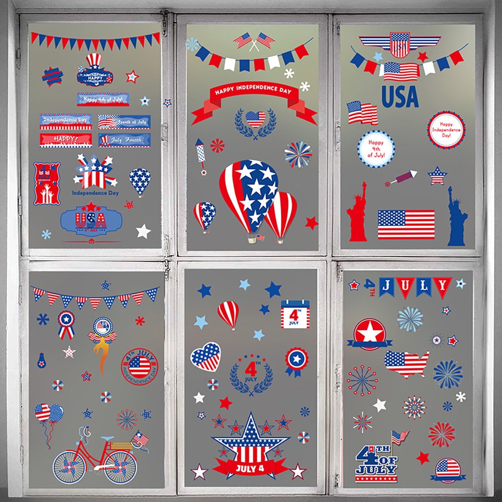4th of july window decor