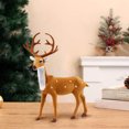 thumbnail image 1 of BSJJY Generic Deer Decorative Figurine, Plastic Reindeer Sculpture Winter Christmas Decoration Elk Statue, Animal Figurine for Living Room, Office, Shop Window ( 20cm ), Brown,1PCS, 1 of 9