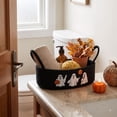 thumbnail image 1 of BSJJY Halloween Cotton Rope Storage Basket, Black Woven Organizer Ghost Pumpkin Embroidery with Handles, 12.99x5.91x3.94 Inch, 1 of 6
