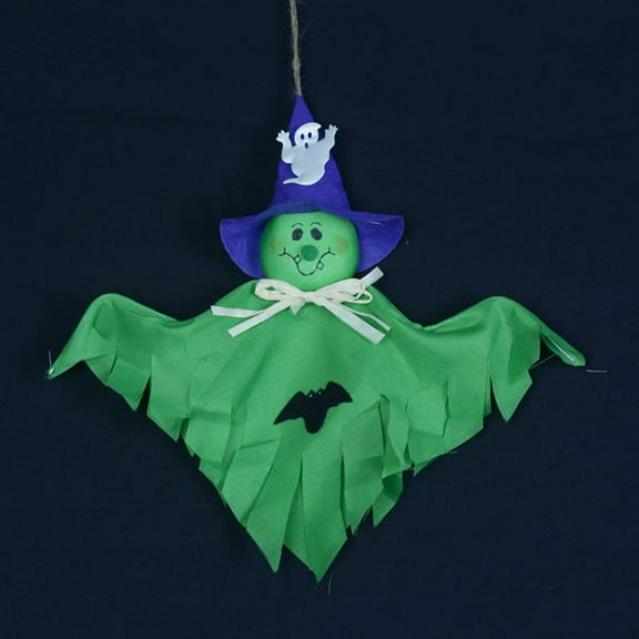 BSJJY Halloween Toys Halloween Ornaments Halloween Props Hanging Witch Dolls Halloween Witch Decorations Funny Prank Toy Green Halloween Scarecrow Creepy Ghost Haunted House Supplies, 1pc