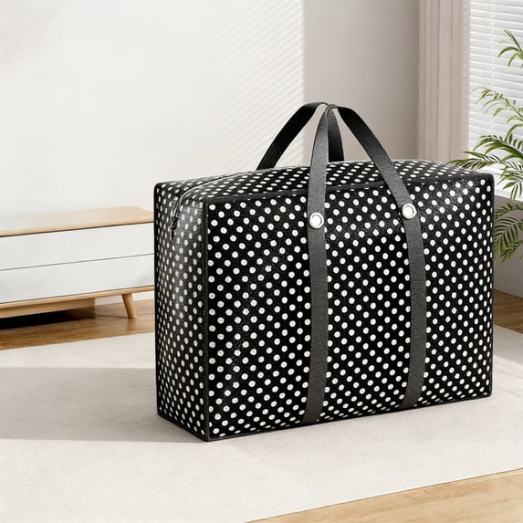 BSJJY Heavy Duty Non-Woven Moving Bag, Large Storage Tote for Quilts and Clothes, Double-Layer Waterproof for Travel, Size XL