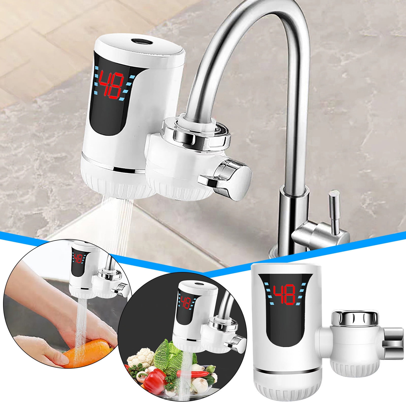 BSJJY Hot Water Heater Faucet Instant Tankless Water Heater Electric ...