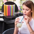 thumbnail image 1 of BSJJY Jumbo Smoothie Straws, Colorful Disposable Wide-mouthed Large Straw (100 Count), 1 of 9