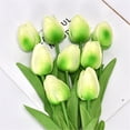 thumbnail image 1 of BSJJY Light Blue Artificial Tulip Silk Fake Flowers 35cm for Mother's Day Easter Valentine’s Day Gifts in Bulk Home Kitchen Wedding Decorations,11 pcs, 1 of 2