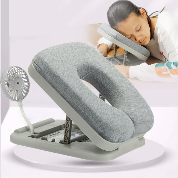 BSJJY Nap Desk Sleeping Pillow,Foldable Memory Foam nap Pillow,headrest and Neck Support Cushion,Side Pillow Relieve Neck Pain,Student Office Rest Lunch Break Pillow, 1pc