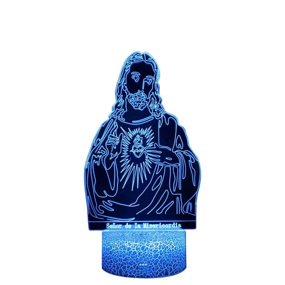 BSJJY Night Light, 7 Colors Changing, Desktop Decorative Lamp, Acrylic Flat, USB Cable, Birthday Gift Toy, K, 3D Effect, Energy Saving