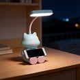 thumbnail image 1 of BSJJY Nightlight Reading Desk Lamp, Lighting Bedhead Ornament, Mobile Phone Stand, Charging, Green, USB Rechargeable, 250mAh, Portable, Cute Design, 1 of 6