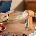 thumbnail image 1 of BSJJY Orange High Speed Fan, Transparent Handheld, Mini Turbo, Pocket Fan, Night Light, USB Rechargeable, 1 of 7