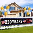 thumbnail image 1 of BSJJY Outdoor Streamer 250th Anniversary Commemorative Outdoor Streamer Decoration Patriotic Party Bunting Banner American Flag Themed Festival Supplies for Home Garden Yard Outdoor Decorations (A), 1 of 6