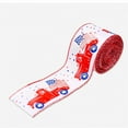 thumbnail image 1 of BSJJY Patriotic Wired Ribbon Rolls, Independence Day Wired Edge Ribbons, American Flag DIY Craft Ribbon, July 4th Stars and Stripes Ribbon for Gift, 1 rolls, 1 of 1