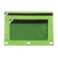 thumbnail image 1 of BSJJY Pencil Pouch 3 Ring, Zipper Pencil Case, Binder Cosmetic Bag, Office Storage, Large Capacity, Grass Green, 1 of 2