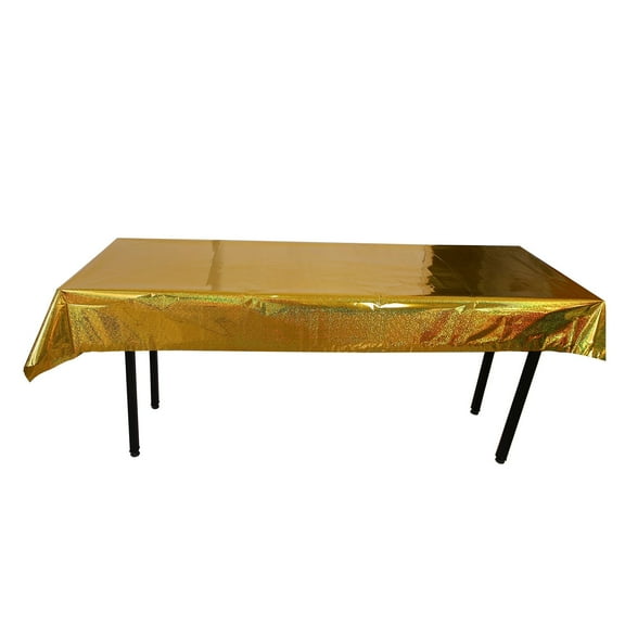 BSJJY Pink Iridescent Tablecloth Holographic Table Cloth Glitter Tablecloth Iridescent Plastic Tablecloths Disco Table Cloth Disposable Tablecloths Rectangular Party Table Covers 39" x 106",1pc
