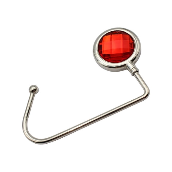 BSJJY Purse Hook Mental Clutch Holder Handbag Rhinestone Hanger for Table Desk, 1pc