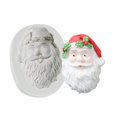 thumbnail image 1 of BSJJY Santa Face Silicone Mold Food Safe Fondant, Chocolate, Candy, Resin, Polymer Clay, Soap, Wax, Jewelry, Craft Mold,Style A,1PCS, 1 of 3