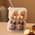 thumbnail image 1 of BSJJY Silicone Ice Molds, Cute 4-Cavity Bear Shape for Whiskey & Coffee, Food Grade Ice Maker with Funnel, Easy Release for Home Kitchen (C), 1 of 6