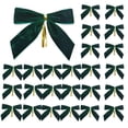 thumbnail image 1 of BSJJY Small Velvet Christmas Bow, 9cm Dark Green Ribbon Ornament with Metal Clip, Tree Wreath Gift Wrap Craft Decor, 1 of 5