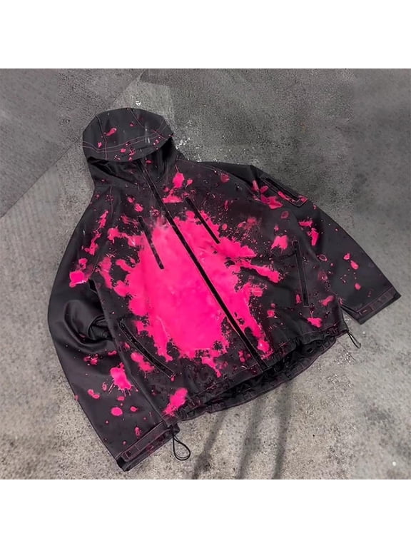 Thermochromic Waterproof Jacket, Color-Changing Outdoor Coat, Windproof and Unisex, for Rainy Weather, Temperature Reactive
