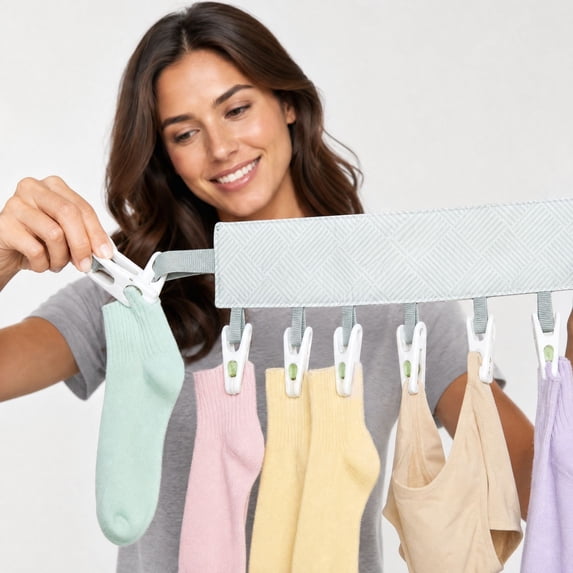 BSJJY Travel Clothes Hanger C, Foldable Portable Fabric Drying Rack ...