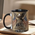 thumbnail image 1 of BSJJY U.S. 250th Anniversary Mug, Ceramic Commemorative Large Capacity Coffee Cup, for Graduation, Military Anniversaries, Retirement & Holiday Gifts (B), 1 of 7