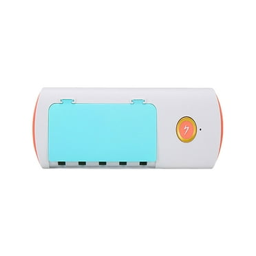 BSJJY UV Toothbrush Sanitizer, Tooth Brush Sterilizer Cleaner Wall Mounted/Sterilization and Timer Function Rechargeable Cordless Bathroom Toothbrush Holder without Drilling, 1pc