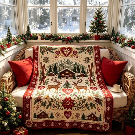 BSJJY Vintage Cabin Deer Throw Blanket 59.1x78.7 Inch, Soft Flannel ...
