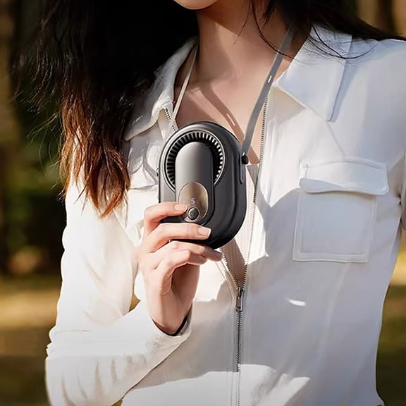 BSJJY Wearable Neck Fan, Portable Hanging, Rechargeable, Strong Wind, for Outdoor Camping, Travel, Personal Air Conditioner