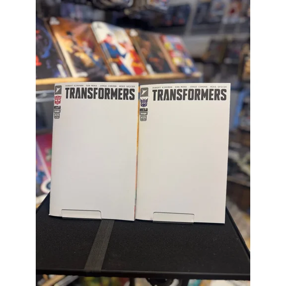BSM Collectibles Combo - TRANSFORMERS #25 cvr G & cvr H Sketch Blanks (Anniversary Issue) combo with Bag N Board Service
